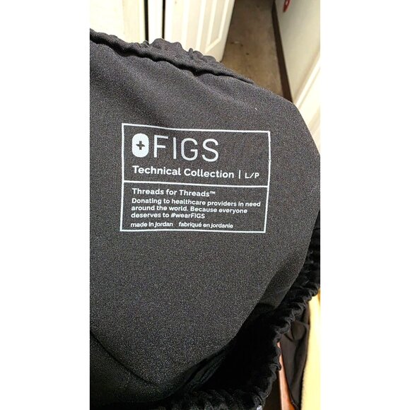 Figs Women's Black Technical Collection Jogger-Style Scrub Pants L/P - Picture 6 of 6